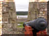 Cannon in merlon of right flank of Kin's bastion. P6200020.JPG (645594 bytes)
