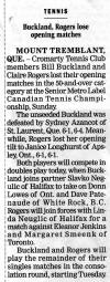 Buckland, Rogers lose opening matches