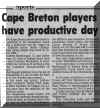 Cape Breton players have productive day