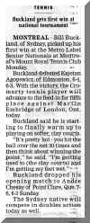 Buckland gets first win at national tournament ~ (Cape Breton Post, July 29, 2003)