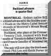 Buckland advances to quarter-final ~ (Cape Breton Post, July 31, 2003)